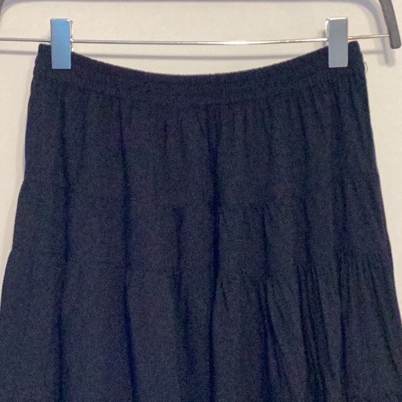 H&M black viscose layered prairie skirt size xs - Picture 2 of 6